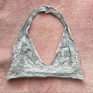 Urban Outfitters Gray Floral Lace Bralette